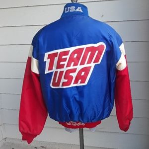 TEAM USA‎ Hockey New England Nylon Large Mens Vintage Jacket RARE